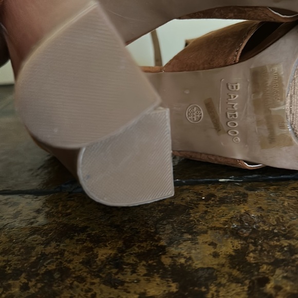 BAMBOO Faux Suede Heels - Picture 8 of 8